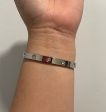 Load image into Gallery viewer, Love bangle w/full diamonds
