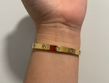 Load image into Gallery viewer, Love bangle w/full diamonds
