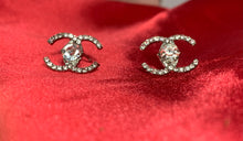 Load image into Gallery viewer, Silver CC earrings
