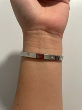 Load image into Gallery viewer, Love bangle w/half diamonds
