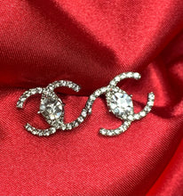 Load image into Gallery viewer, Silver CC earrings
